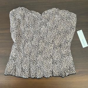 Strapless Leopard Print Top by URBAN Romantics - Size L - NWT